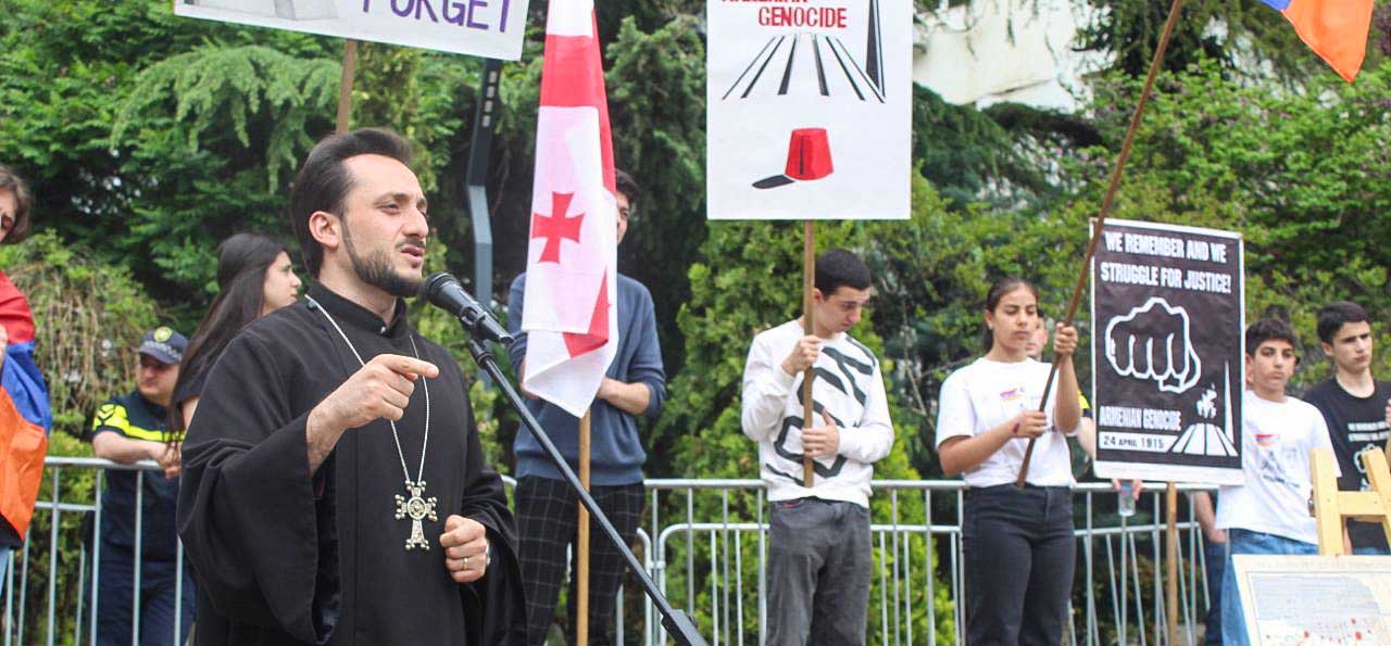 Peaceful demonstration near Republic of Turkey Embassy in Tbilisi